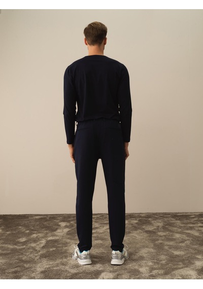 Xint Lacivert Pamuk Dokulu Slim Fit Sweat Pantolon 380150