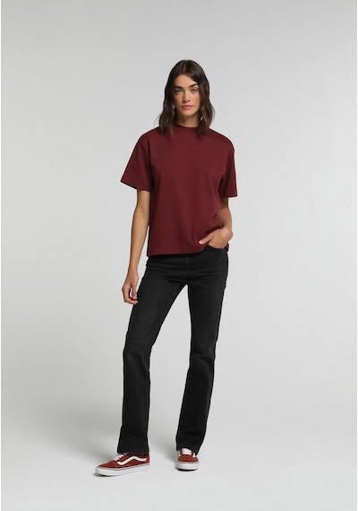 Colin's Colins Regular Fit Yuvarlak Yaka Düz Kadın Bordo Kısa Kol Tişört Cl1076097 Q1.v2 Bur Çok Renkli