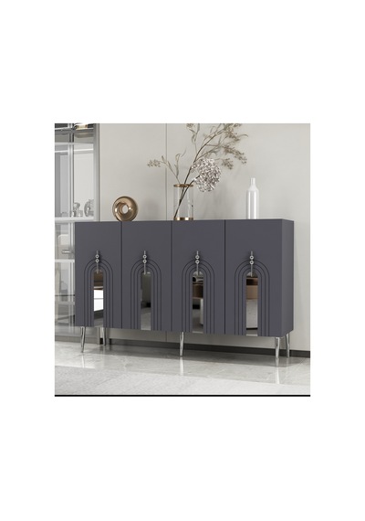 Garden 120 Cm Konsol Tv Sehpası Çok Amaçlı Dolap Antrasit-gümüş Antrasit-gümüş Garden 120 Cm Konsol Tv Sehpası Çok Amaçlı Dolap Antrasit-gümüş Antrasit-gümüş