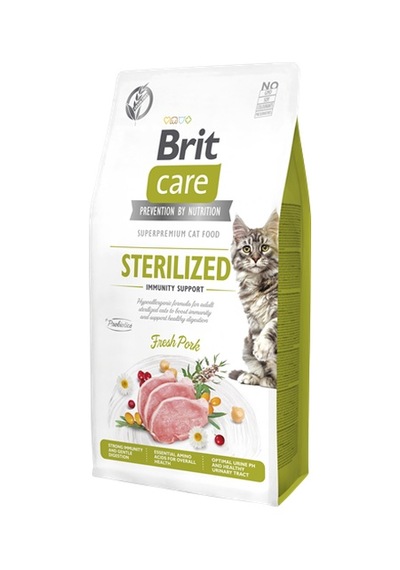 Brit Care Kısırlaştırılmış Kediler İçin, Tahılsız, Hipoalerjenik, Domuz Etli Kuru Mama 7 Kg