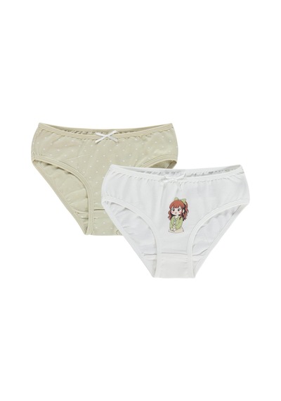 Civil Girls Cute 2-10 Yaş Kız Çocuk 2'li Külot - Standart Çok Renkli