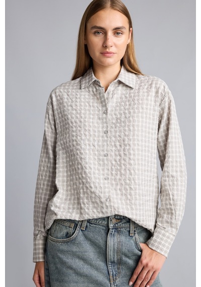 Defacto Regular Fit Klasik Yaka Kareli Flanel Uzun Kollu Gömlek F9082ax26augr294 Gri-gr294