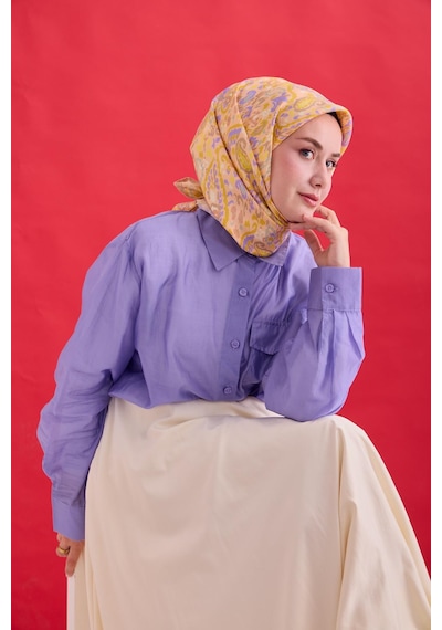 Silk Home Twill İpek Eşarp 11478-23 Somon, Eflatun, Vizon, Sarı, Limon Sarısı, Mint