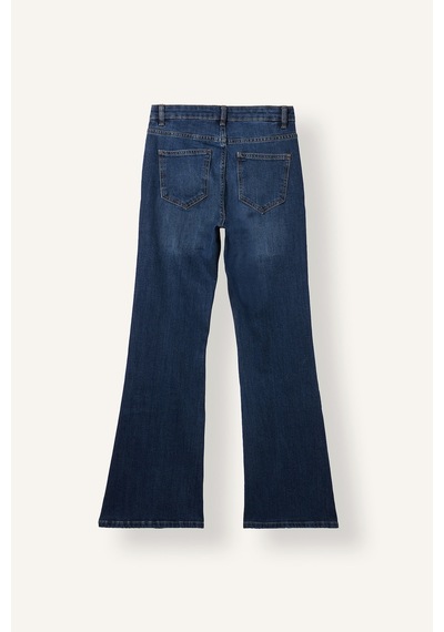 Defacto Mıa Düğmeli Flare Fit Normal Bel Jean Pantolon I4311ax26wnnm34 Mavi-nm34