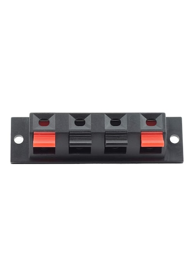 4Lü Hoparlör Terminal Soketi Panel Montaj Tip Yaylı Speaker Ses