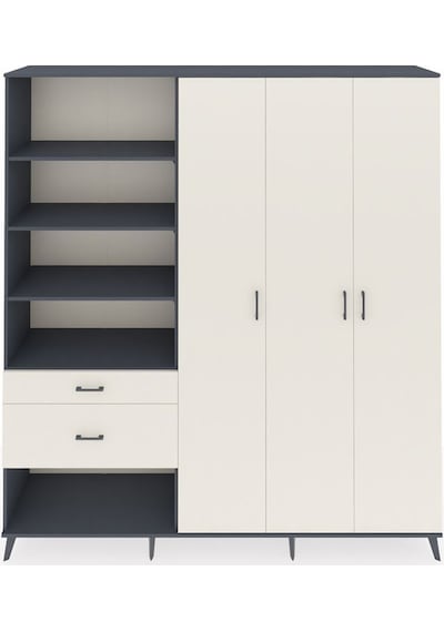 Hyperion Dolap 16 Raflı 2 Çekmeceli 3 Kapaklı 220x44x243 Antrasit-aytaşı/aytaşı Aytası/aytası Hyperion Dolap 16 Raflı 2 Çekmeceli 3 Kapaklı 220x44x243 Antrasit-aytaşı/aytaşı Aytası/aytası