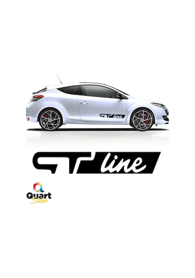 2 Adet Gt Line Oto Sticker Araba Sticker