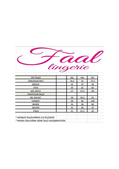 Faal 8602 Kadın Uzun Kollu Önden Düğmeli Pijama Takımı-somon SOMON