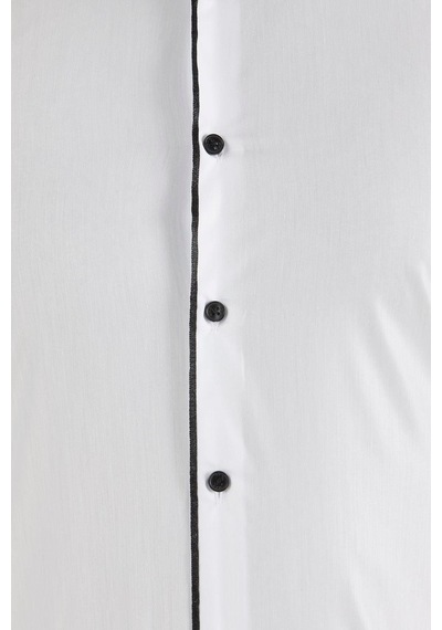 Gk 323 Slim Fit Beyaz Klasik Gömlek Beyaz