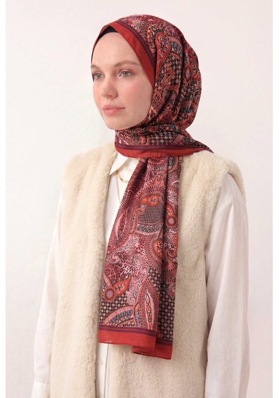 Silk Home Etnik Desen Mercan 75x195 Soft Şal Çok Renkli