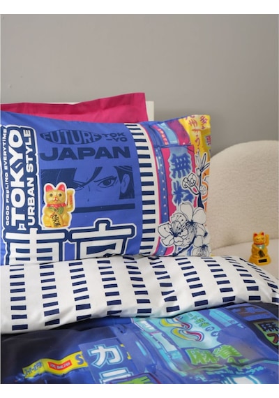Karaca Home Young Tokyo %100 Pamuk Tek Kişilik Nevresim Takımı