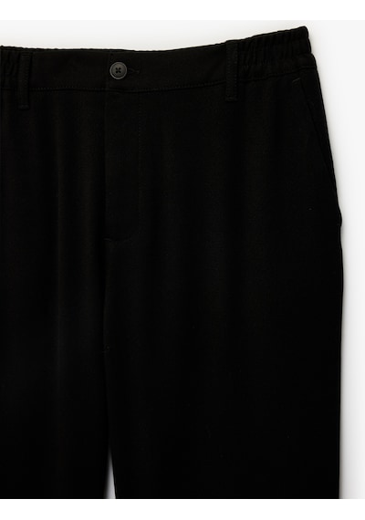 Koton Viskon Karışımlı Cepli Regular Fit Klasik Kumaş Pantolon Siyah 6sam40017ıw