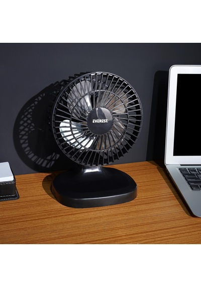 Everest Fan-503 7" Büyüklüğünde Masa Üstü Siyah Usb Fan Serinletici Vantilatör Diğer