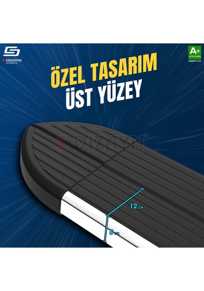 S-dizayn Ssangyong Musso Elektrikli Skyline Krom Yan Basamak 223 Cm 2025 Üzeri A+ Kalite