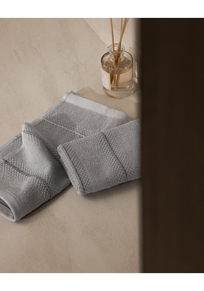 Madame Coco Celeste 2'li %100 Pamuk El Havlusu - Gri - 30x30 Cm 8684427342589 Çok Renkli