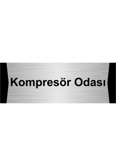 Muayene Odası 5x20cm Gümüş Renk Metal Yönlendirme Levhası