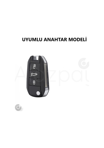 Peugeot 208 301 307 308 508 2008 3008 Partner Van Tpu Anahtar Kılıfı Beyaz Gümüş