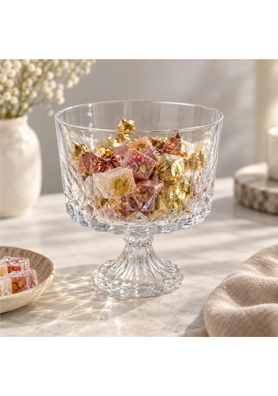 Deconox Kristal Desenli Ayaklı Şeffaf Cam Kase 17 X 17 Cm, Meyve, Kurabiye, Lokum, Çerez Ve Dekoratif Sunum Kasesi, Tekli Deconox Kristal Desenli Ayaklı Şeffaf Cam Kase 17 X 17 Cm, Meyve, Kurabiye, Lokum, Çerez Ve Dekoratif Sunum Kasesi, Tekli