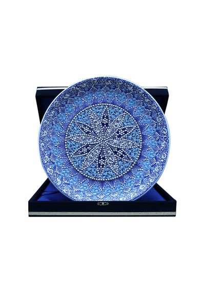 E38 El İşçiliği Çini Tabak - 30 Cm - 6527