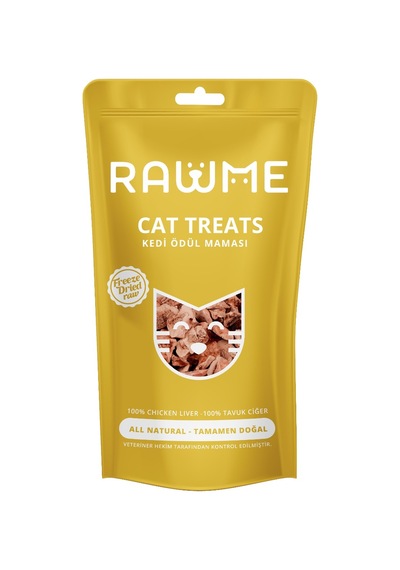 Rawme Dondurularak Kurutulmuş Çiğ Kedi Tavuk Ciğer 40 G
