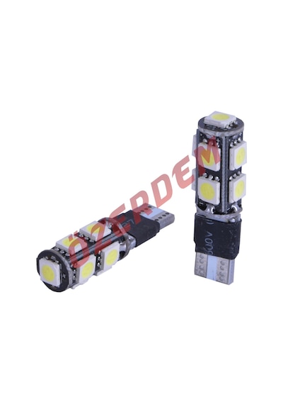 T10 12V ÇAKAR AMPÜL 9 LED 2 Lİ