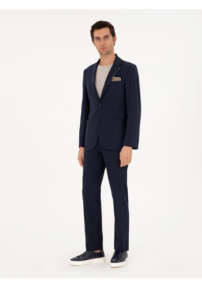 Cacharel Koyu Lacivert Slim Fit Takım Elbise Cacharel Koyu Lacivert Slim Fit Takım Elbise