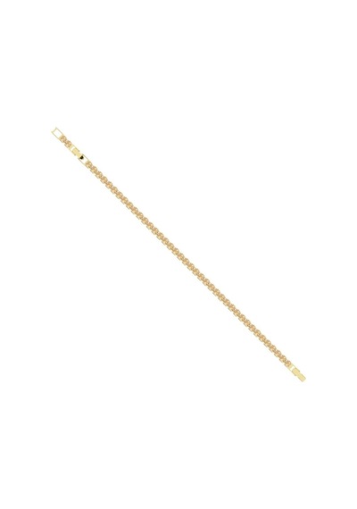 Merano Design 4mm Kahverengi Su Yolu Gold Bileklik Çok Renkli
