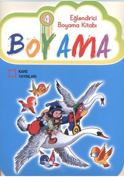 Eğlendirici Boyama Kitabı 4- Kare Yayınları