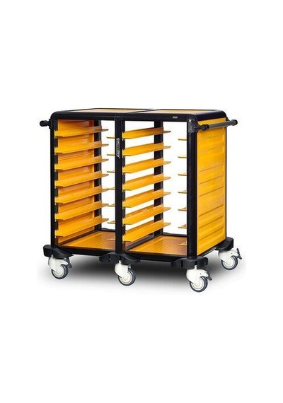 Gastrolley 75 İkili Servis Tepsi Arabası, 2 Yanı Kapalı, 101x71x99 Cm