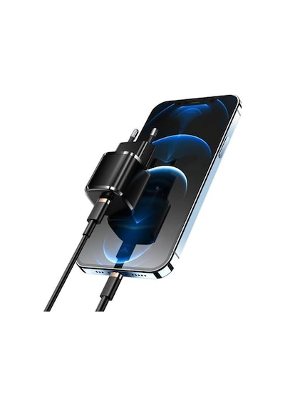 20w Usb-c Mini Pd Hızlı Şarj Cihazı Güç Adaptörü Ve 1 Metre Hızlı Şarj Ve Data Kablosu L23 - Tct-01