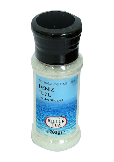 Billur Tuz Sofrada Öğütme Yemeklik Granül Çakıl Deniz Tuzu 200 G
