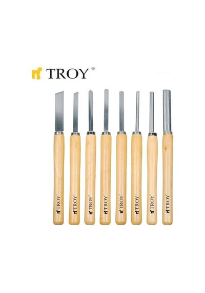 Troy 25008 Ahşap Torna Bıçak Seti 8   Parça