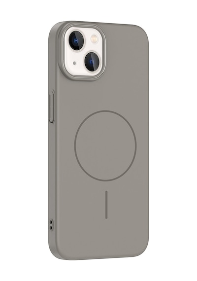 Apple Uyumlu iPhone 13 Uyumlu Kılıf Magsafe Şarj Özellikli Zore Ruby Silikon Kapak - Lacivert Lacivert -