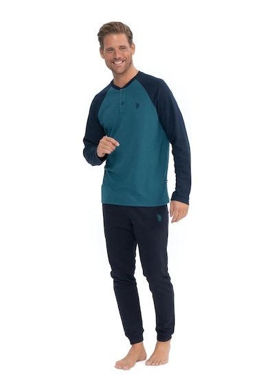 U.s. Polo Assn. Erkek Yakası Düğmeli Parçalı Pijama Takımı 001