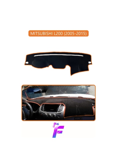 Mıtsubıshı L200 2005-2015 Araca Özel Torpido Örtüsü Kolay Montaj Güneşten Korur Koruma H34