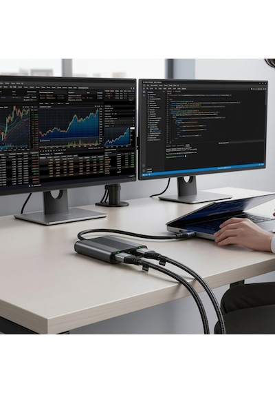 Usb-c Hdmı Adaptörü, Notebook Ta 2 Harici Monitöre Toplam 3 Ayrı Görüntü Alma 4k Video Çıkışı, Laptop Ve Pc İle Uyumlu, Yüksek Hızlı Ve Düşük Gecikmeli, Plug & Play Zr1268 Usb-c Hdmı Adaptörü, Notebook Ta 2 Harici Monitöre Toplam 3 Ayrı Görüntü Alma 4k Video Çıkışı, Laptop Ve Pc İle Uyumlu, Yüksek Hızlı Ve Düşük Gecikmeli, Plug & Play Zr1268