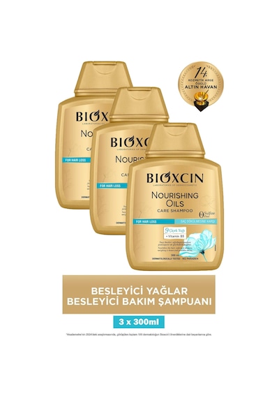Bioxcin Besleyici Yağlar Şampuan 300 Ml 3 Adet