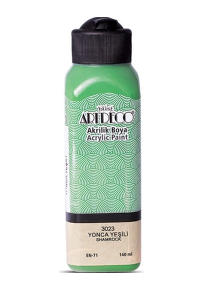 Akrilik Boya 140ml Yonca Yeşili 3023 Beyaz