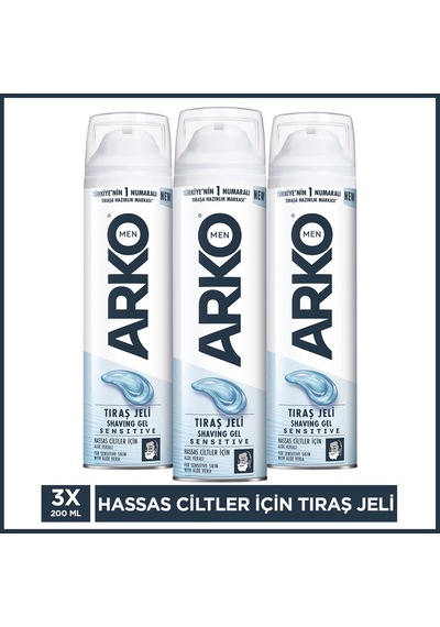 Sensitive Tıraş Jeli 3x200 Ml