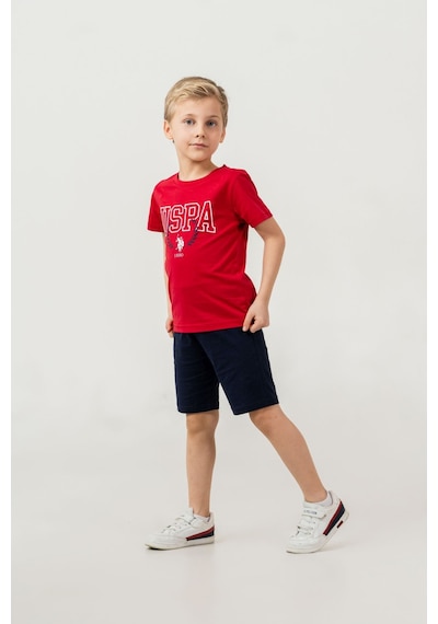 U.S. Polo Assn. Erkek Çocuk Kırmızı Bermuda Takım Us2471-c-v1