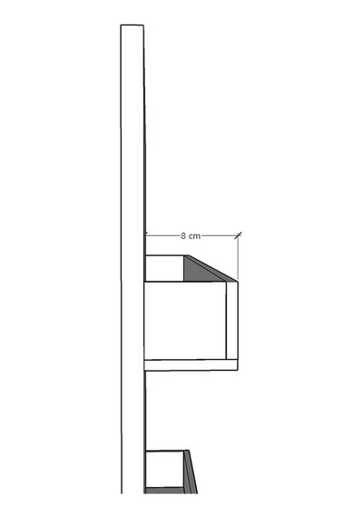 Asra Trend Çocuk Odası Duvar Rafı Kitaplık ÇR-02 %100 MDF Montessori Tipi Raf Antrasit