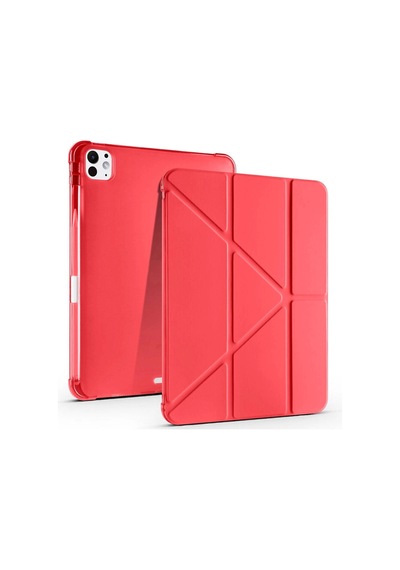 Apple Uyumlu iPad, Pro 11 2024 Kılıf Zore Tri Folding Kalem Bölmeli Standlı Kılıf Klasik