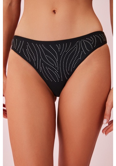 Suwen Taşlı Bikini Alt Sb24530s012 Siyah