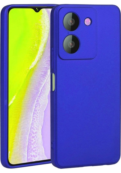 Vivo Y36 4g Kılıf Zore Premier Silikon Kapak Saks Mavi