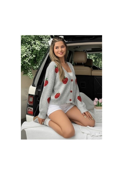 Flex Fashıon Kadın Trend Çilek Detaylı Popüler Yumoş Triko Hırka Açık Gri Gri - 731489809 Gri - 731489809 Gri Flex Fashıon Kadın Trend Çilek Detaylı Popüler Yumoş Triko Hırka Açık Gri Gri - 731489809 Gri - 731489809 Gri