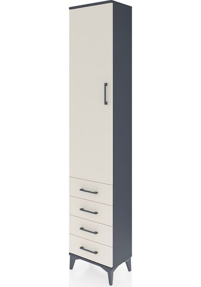 Arges Dolap 2 Raflı 4 Çekmeceli Tek Askılı 44x30x221 Antrasit-aytaşı Atlas Çam Arges Dolap 2 Raflı 4 Çekmeceli Tek Askılı 44x30x221 Antrasit-aytaşı Atlas Çam