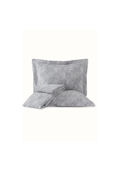 Palm Çift Kişilik Yatak Örtüsü Seti 200x230 Gri