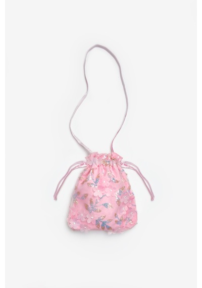 Le Mabelle Pembe Çiçek Ve Pul Detaylı Kız Çocuk Çanta Pembe
