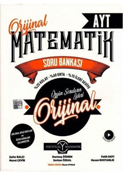 Orijinal Yayınları AYT Orijinal Matematik Soru Bankası