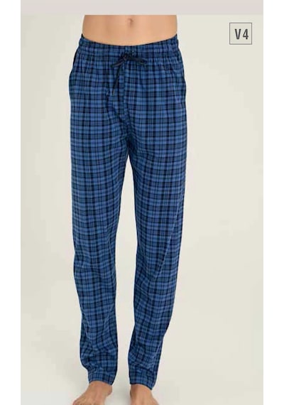 Tek Alt Kareli Desen Pantalon Kly 306 Acı Kahverengi